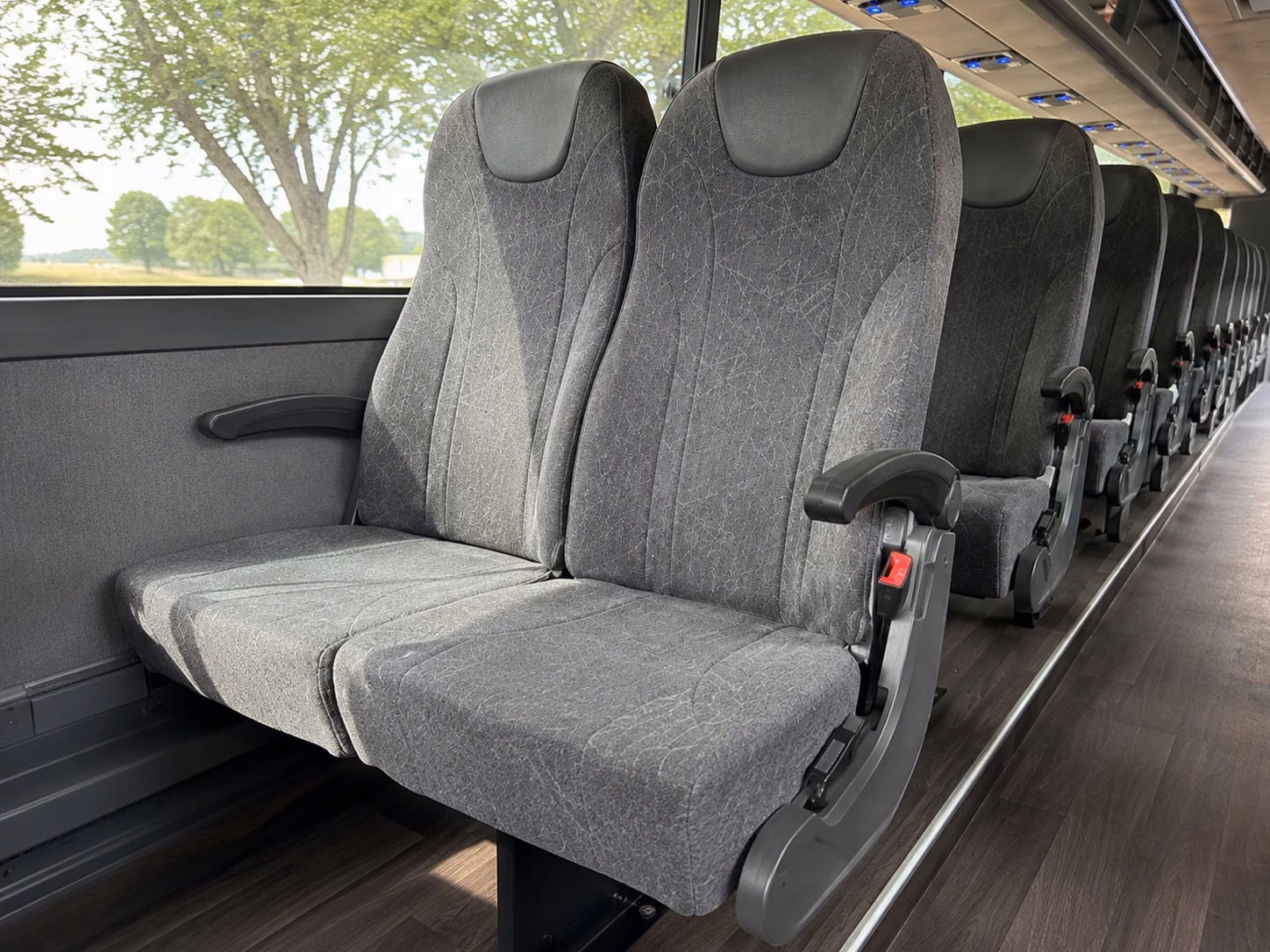 billings charter bus inside