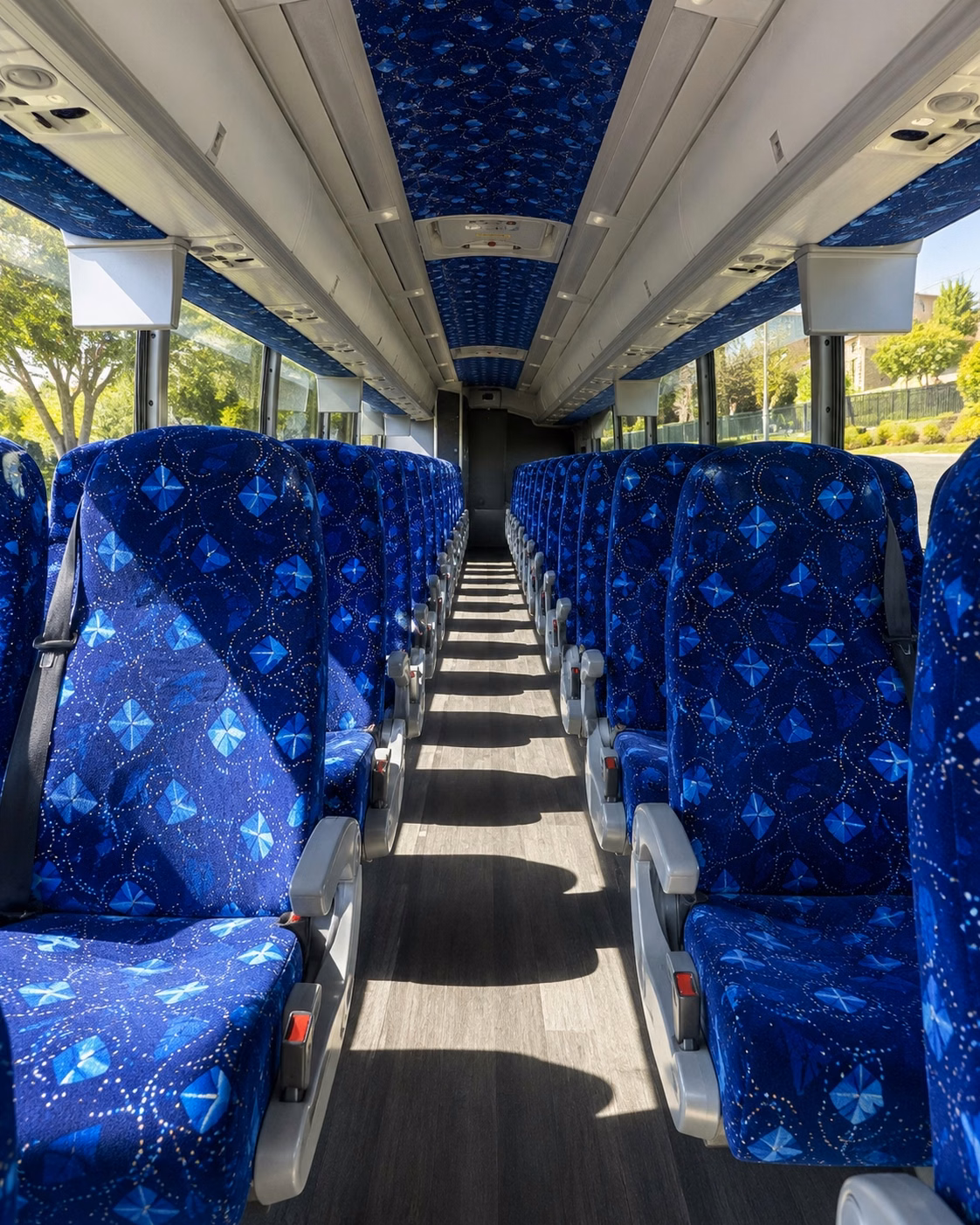 billings charter bus rental interior